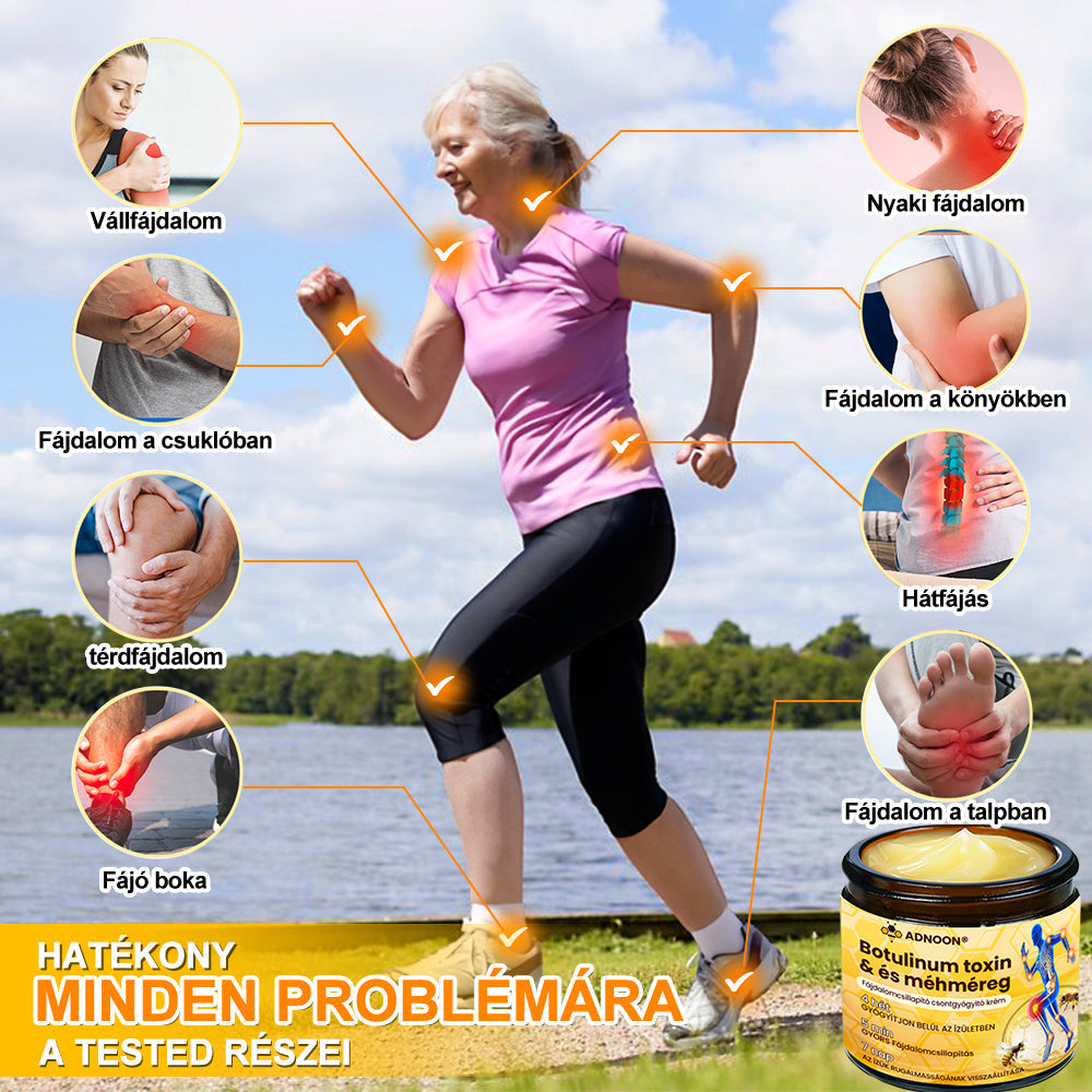 💧🐝ADNOON® Botulinum Toxin & Méhméreg Fájdalomcsillapító Csontgyógyító Krém👨⚕️A Magyar Ortopéd Társaság (MOT) Által Jóváhagyva